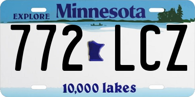 MN license plate 772LCZ