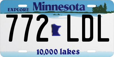 MN license plate 772LDL