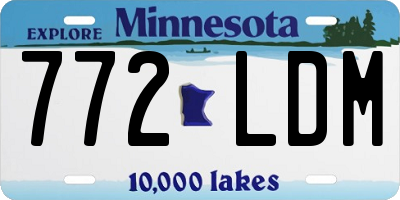 MN license plate 772LDM