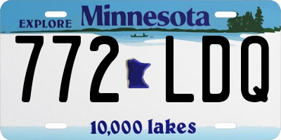 MN license plate 772LDQ