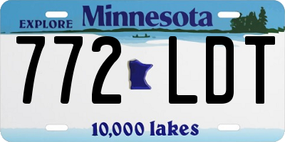MN license plate 772LDT