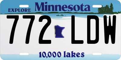 MN license plate 772LDW