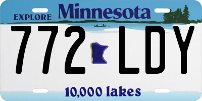 MN license plate 772LDY