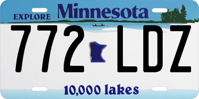 MN license plate 772LDZ