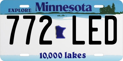 MN license plate 772LED