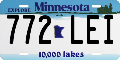 MN license plate 772LEI