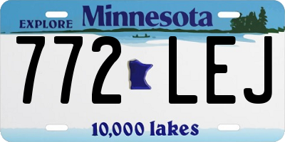 MN license plate 772LEJ