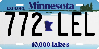 MN license plate 772LEL
