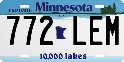 MN license plate 772LEM