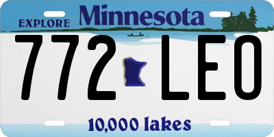 MN license plate 772LEO