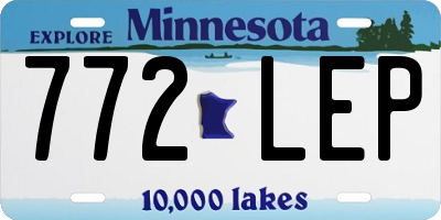 MN license plate 772LEP