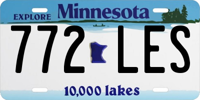 MN license plate 772LES