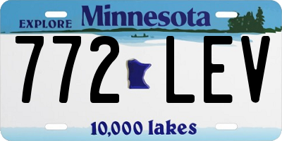 MN license plate 772LEV