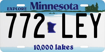 MN license plate 772LEY