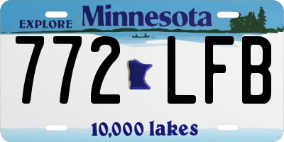 MN license plate 772LFB