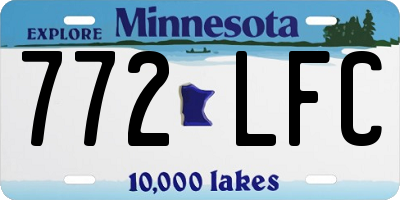 MN license plate 772LFC