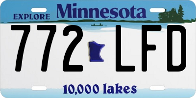 MN license plate 772LFD