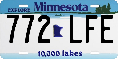 MN license plate 772LFE
