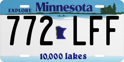 MN license plate 772LFF