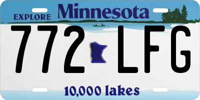 MN license plate 772LFG