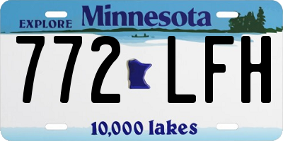 MN license plate 772LFH