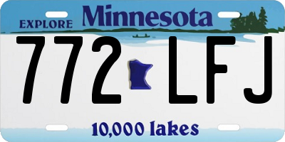 MN license plate 772LFJ