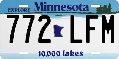 MN license plate 772LFM
