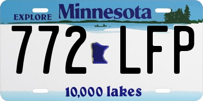 MN license plate 772LFP