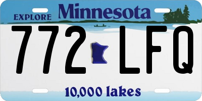 MN license plate 772LFQ