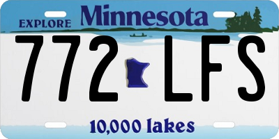 MN license plate 772LFS