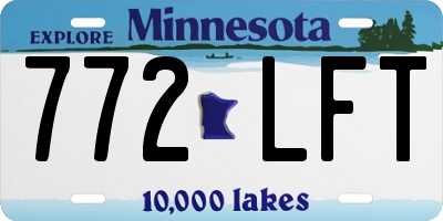 MN license plate 772LFT