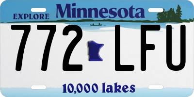 MN license plate 772LFU