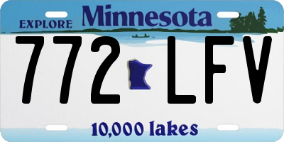 MN license plate 772LFV