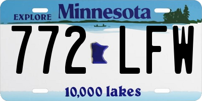 MN license plate 772LFW