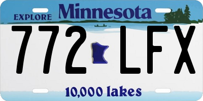MN license plate 772LFX