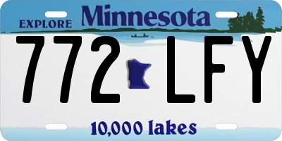 MN license plate 772LFY