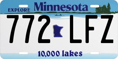 MN license plate 772LFZ