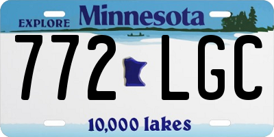 MN license plate 772LGC