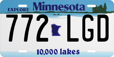 MN license plate 772LGD