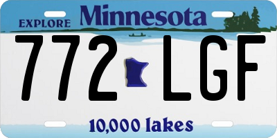 MN license plate 772LGF