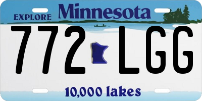 MN license plate 772LGG