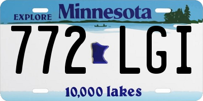MN license plate 772LGI