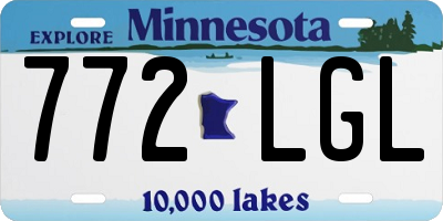 MN license plate 772LGL