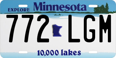 MN license plate 772LGM