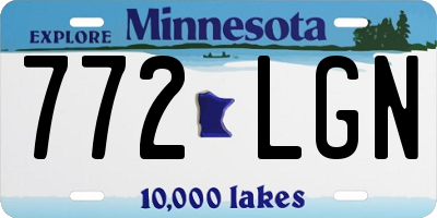 MN license plate 772LGN