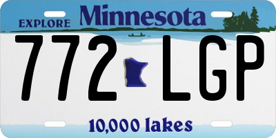 MN license plate 772LGP