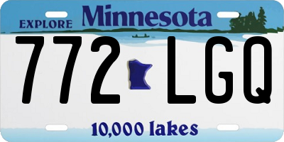 MN license plate 772LGQ