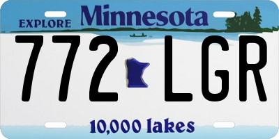 MN license plate 772LGR