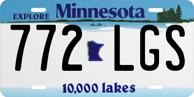 MN license plate 772LGS