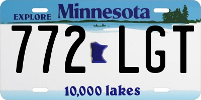 MN license plate 772LGT